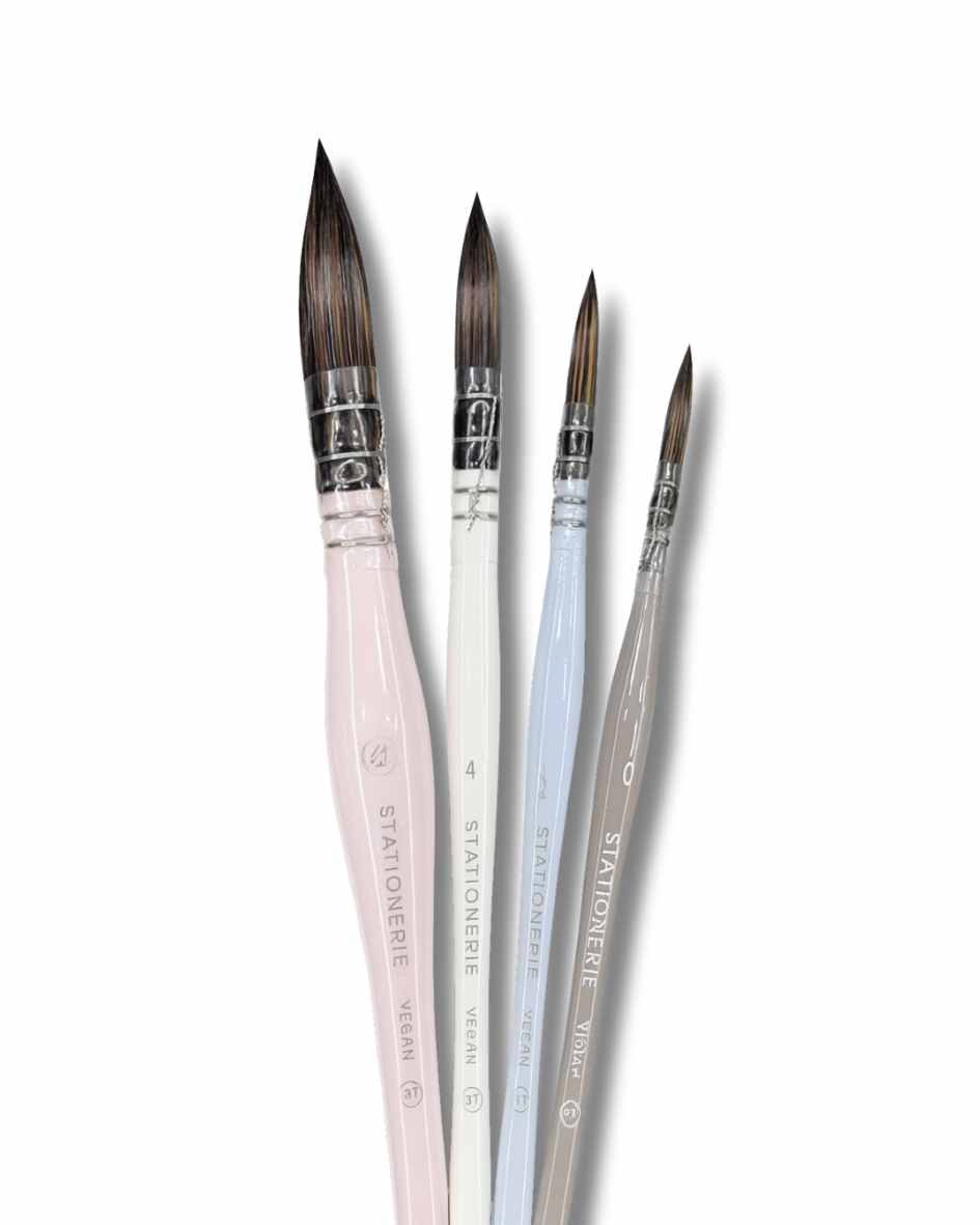 Stationerie Mops Set Of 4 Kolinsky Syn Vintage Pastel Edition