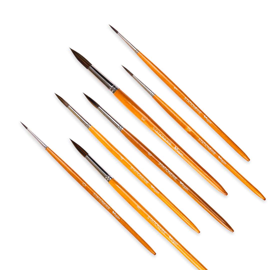 Stationerie Round Set Of 7 Lite Salwood Edition