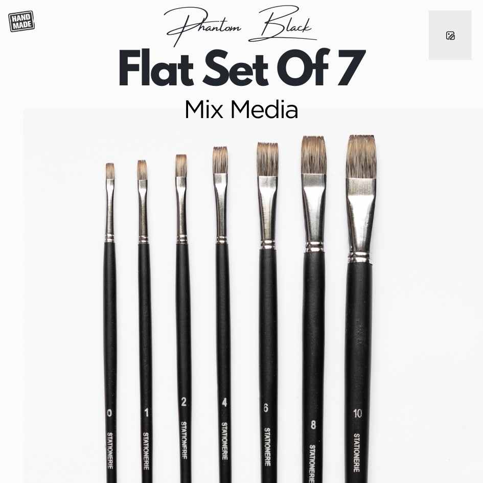 Stationerie Vegan Flat 11'' Long Handle Set Of 7