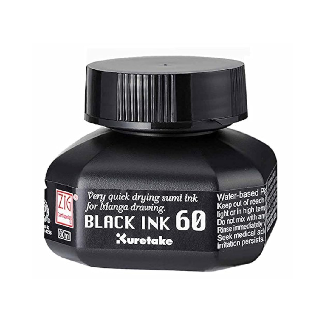 Zig Magna Drawing Black Ink 60ml