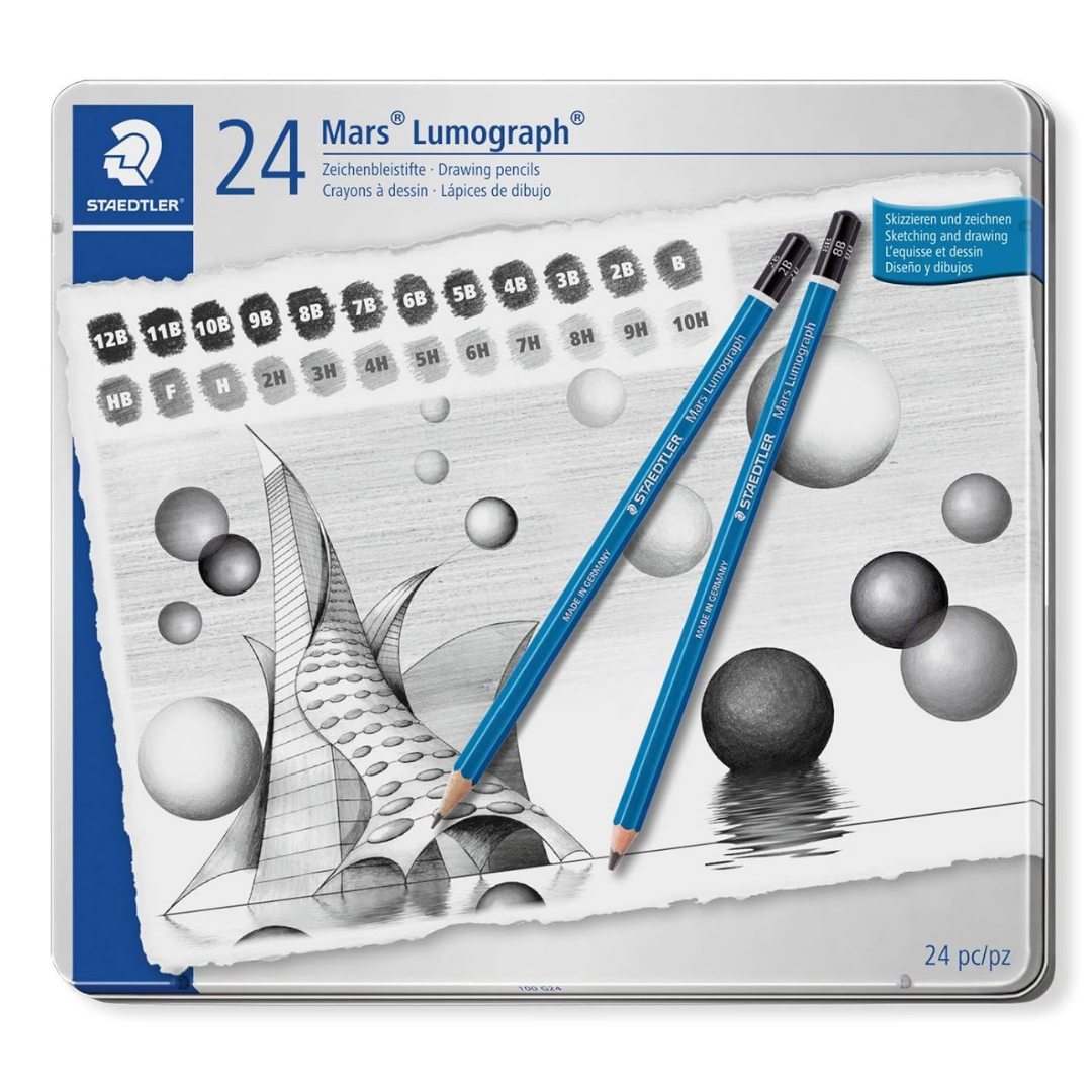 Staedtler Mars Lumograph Artist Pencil Set Pack of 24