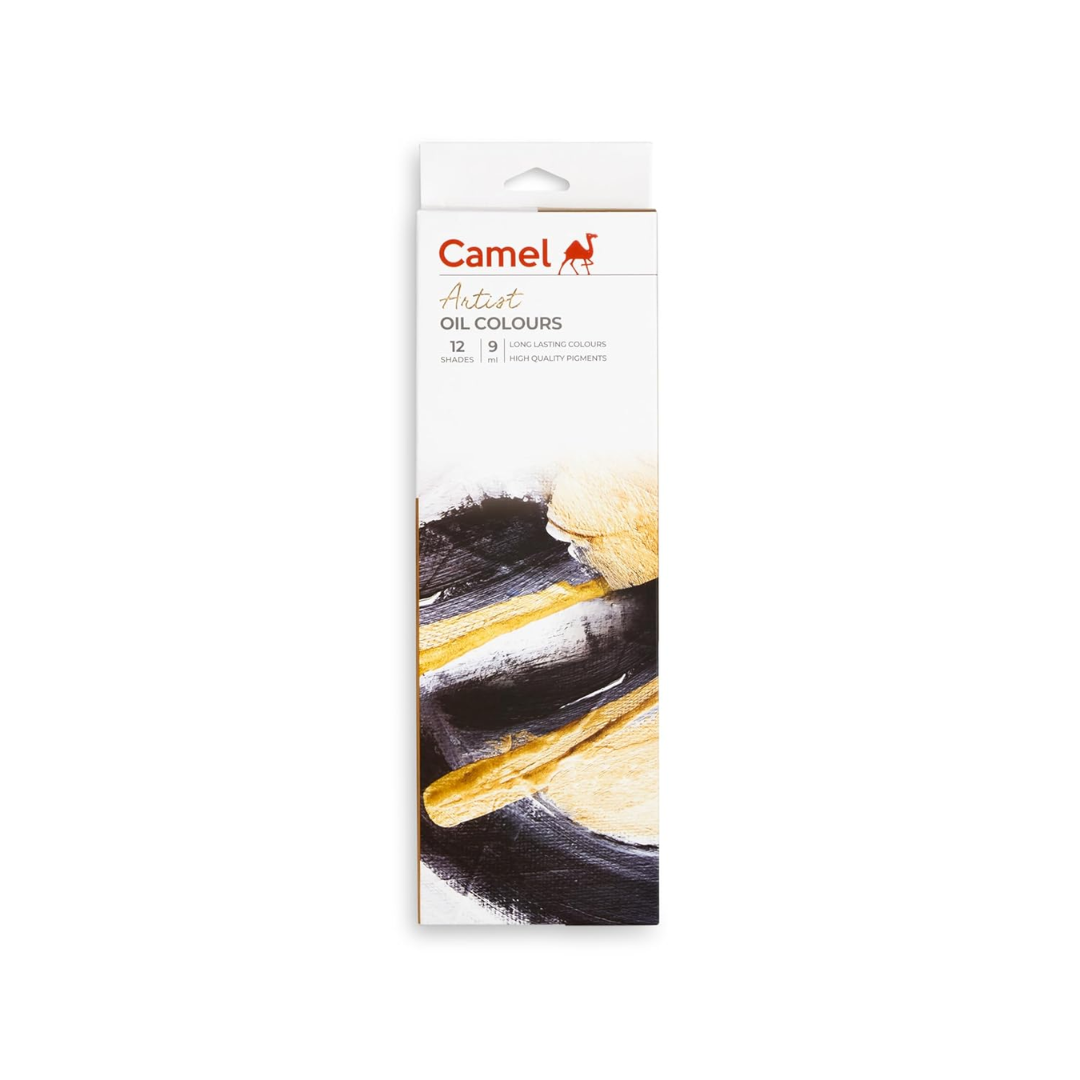 Camel  Artist  Oil  Colours  Assorted  pack  of  12  shades  in  9  ml
