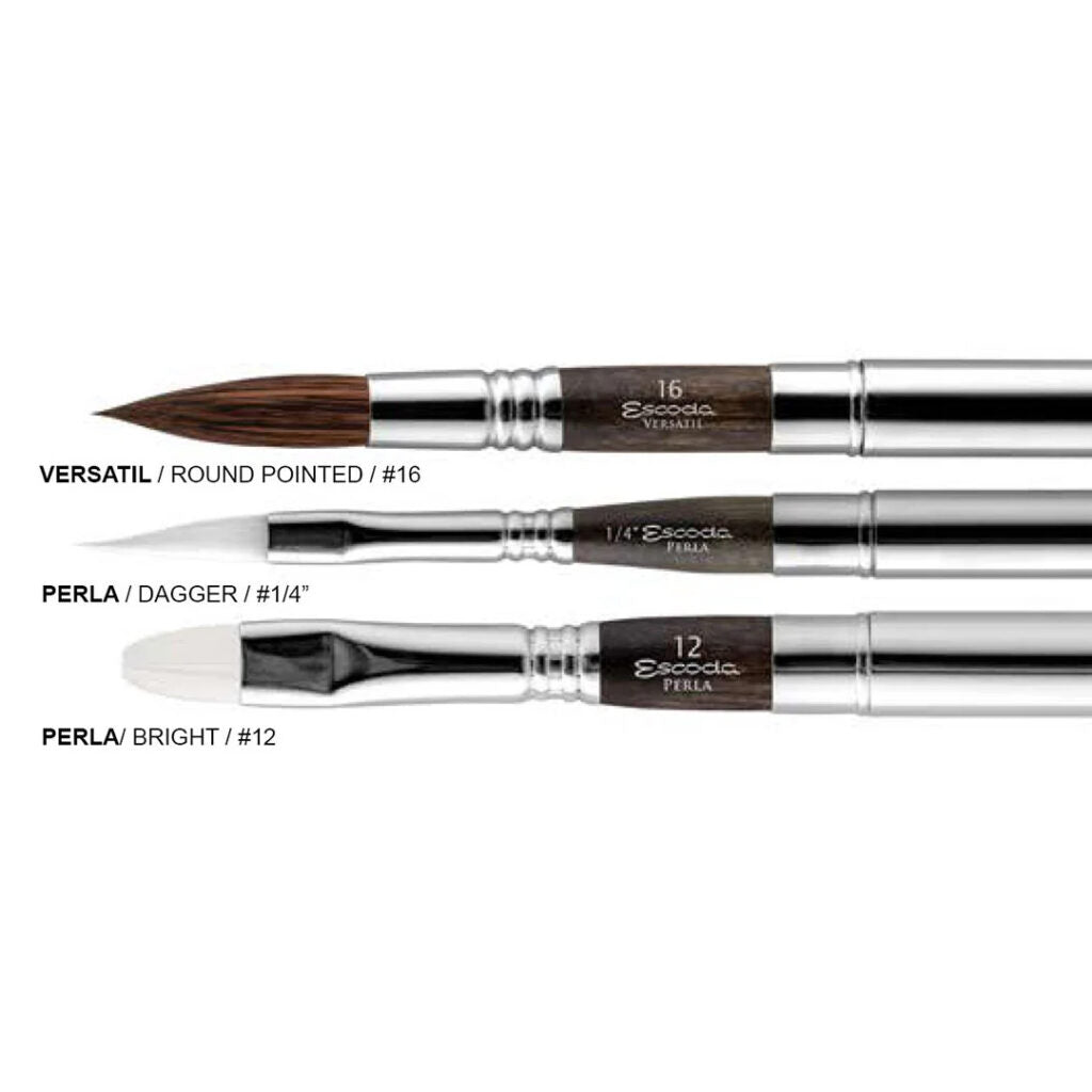 Escoda Black Synthetic Travel Brush Set Series 1272