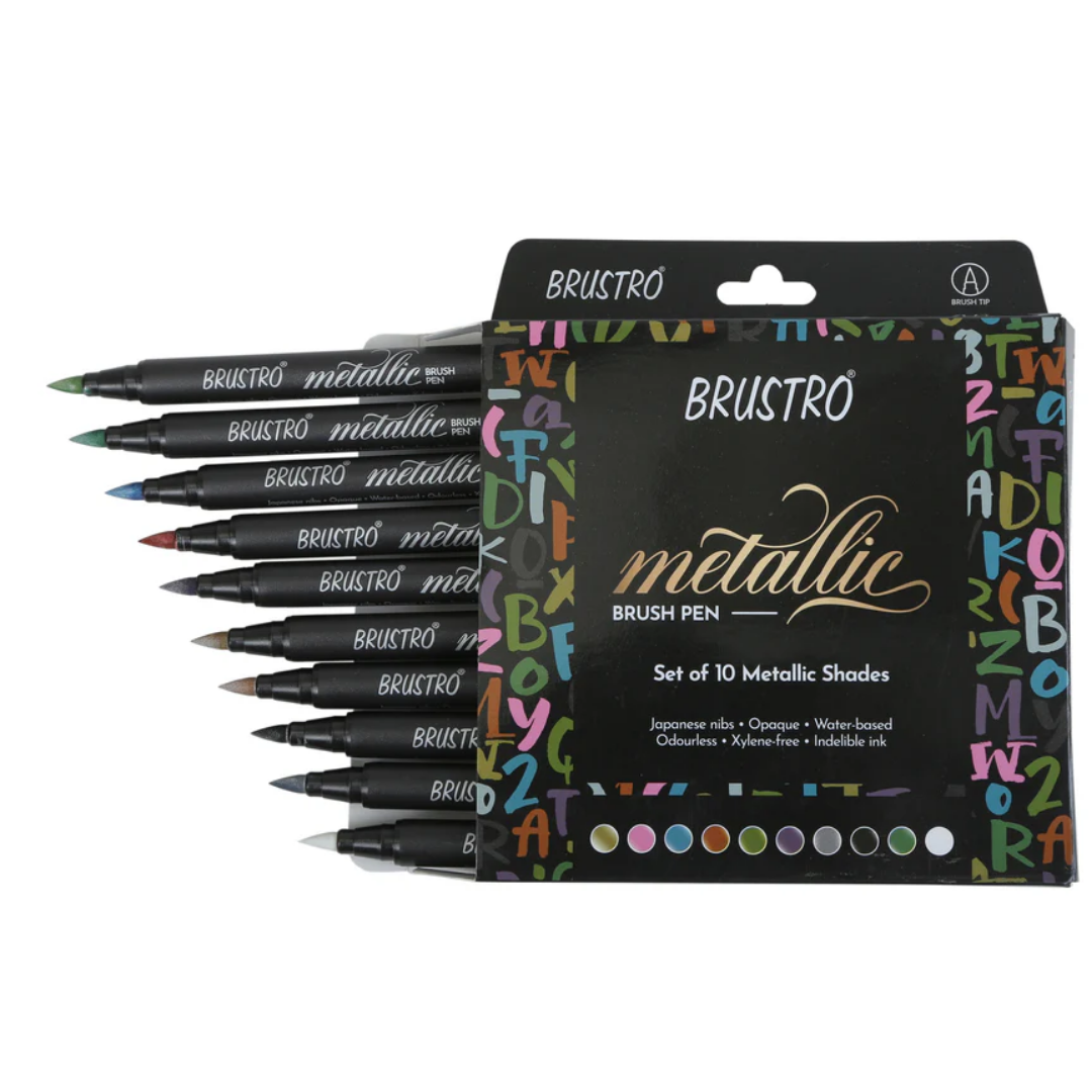 BRUSTRO Metallic Brush Pens