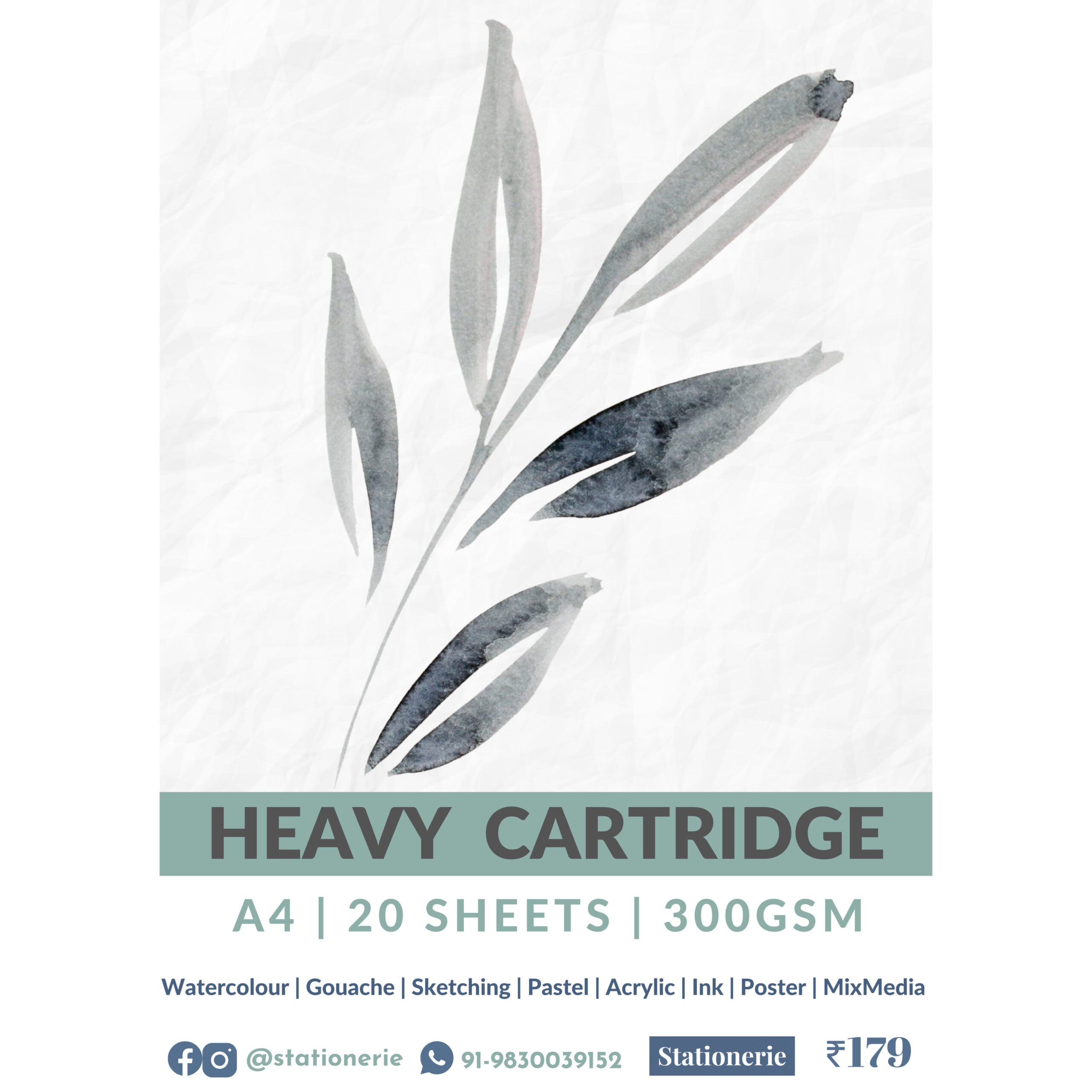 Stationerie Heavy Cartridge A4 300gsm 20 Sheets