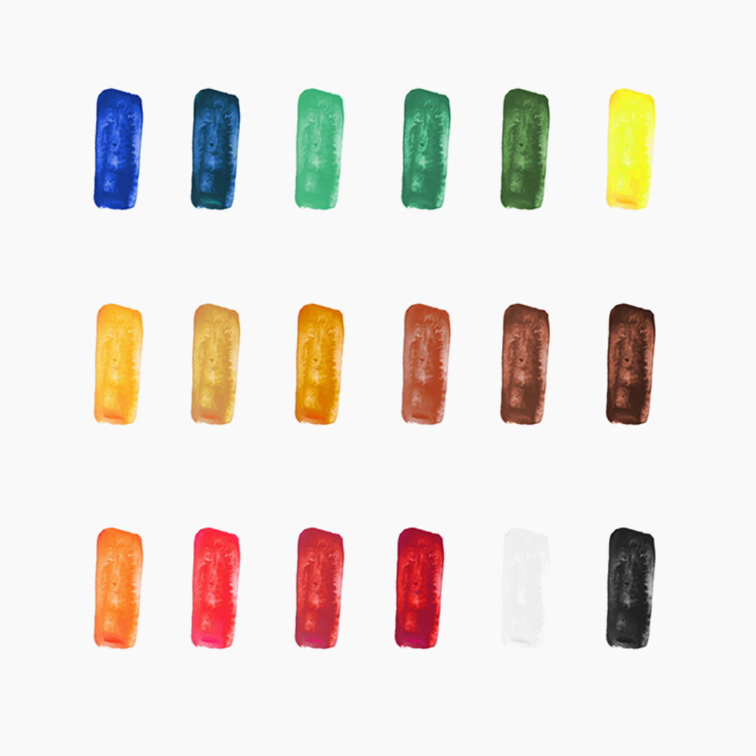 Camel  Artist  Water  Colours  Assorted  pack  of  tubes,  18  shades  in  9  ml