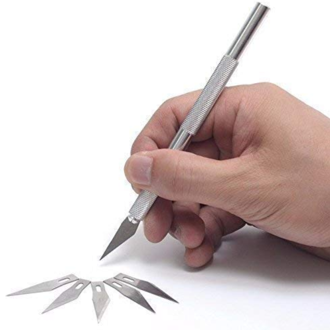 HS Detail Pen Cutter With 5 Interchangeable Blades For Carving and Paper Cutting