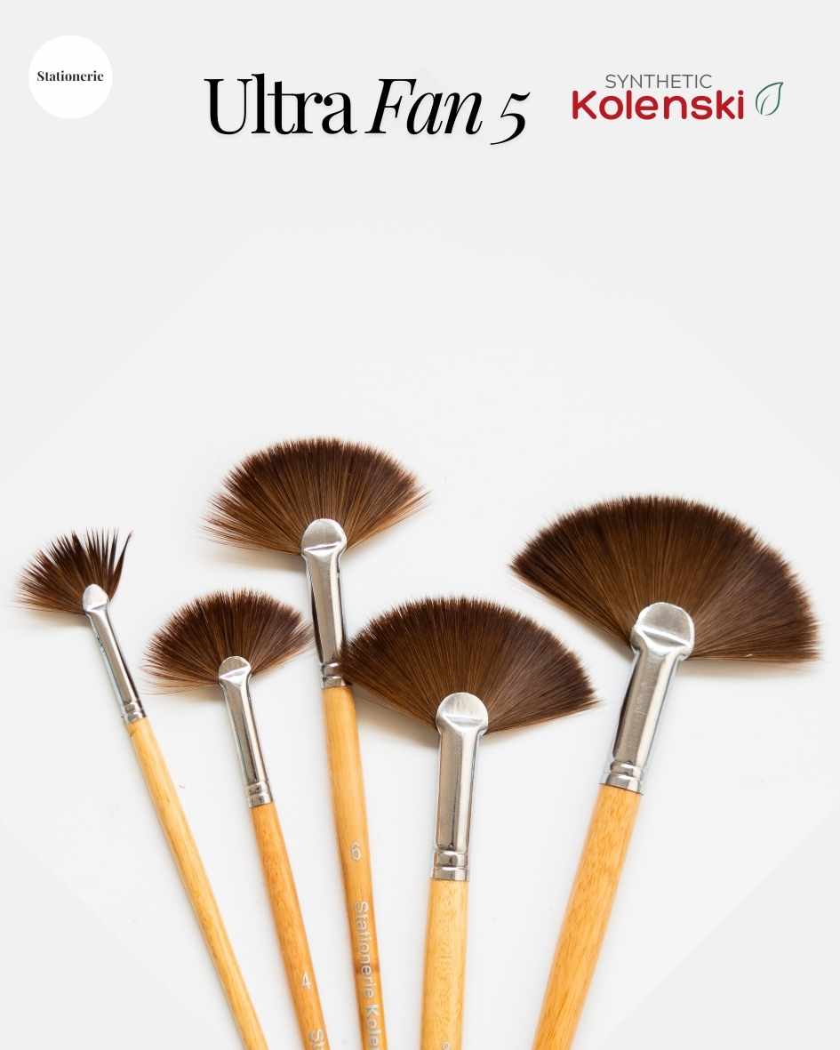 Stationerie Fan Brush 5 Kolinsky Syn