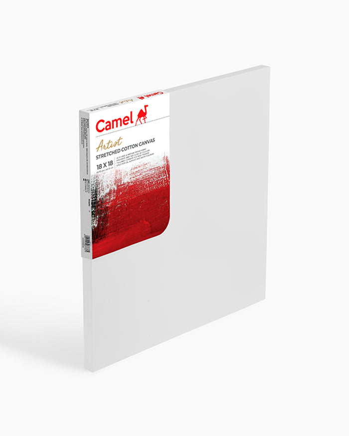 Camel stretched canvas 18" x 18" (45 x 45 cm), pack of 4