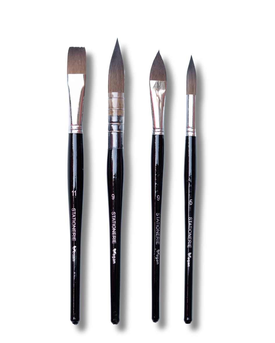 Stationerie Pure Kolinsky Synthetic Wash Mop Set Of 4
