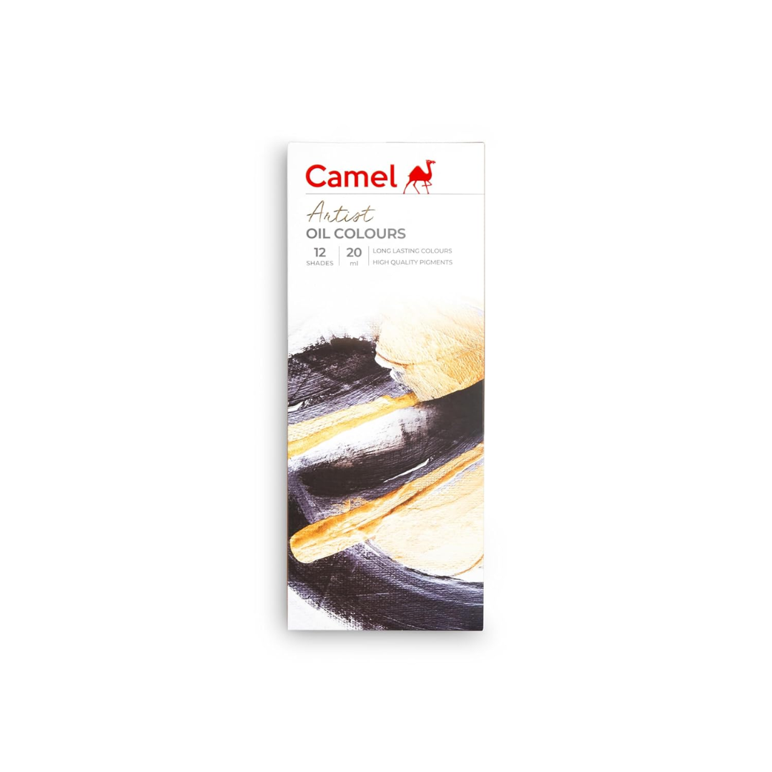Camel  Artist  Oil  Colours  Assorted  pack  of  12  shades  in  20  ml
