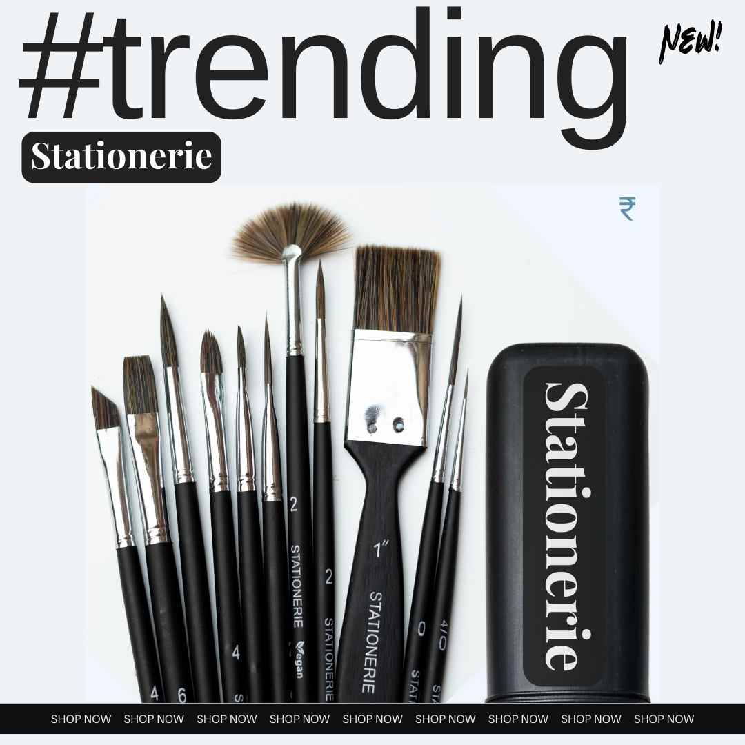 Stationerie Mix Media Brush Set Of 11 (10k+ Sets Sold) Preorder