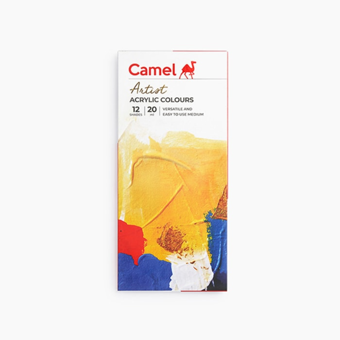 Camel Artist Acrylic Color Box 20ml Tubes 12 Shades