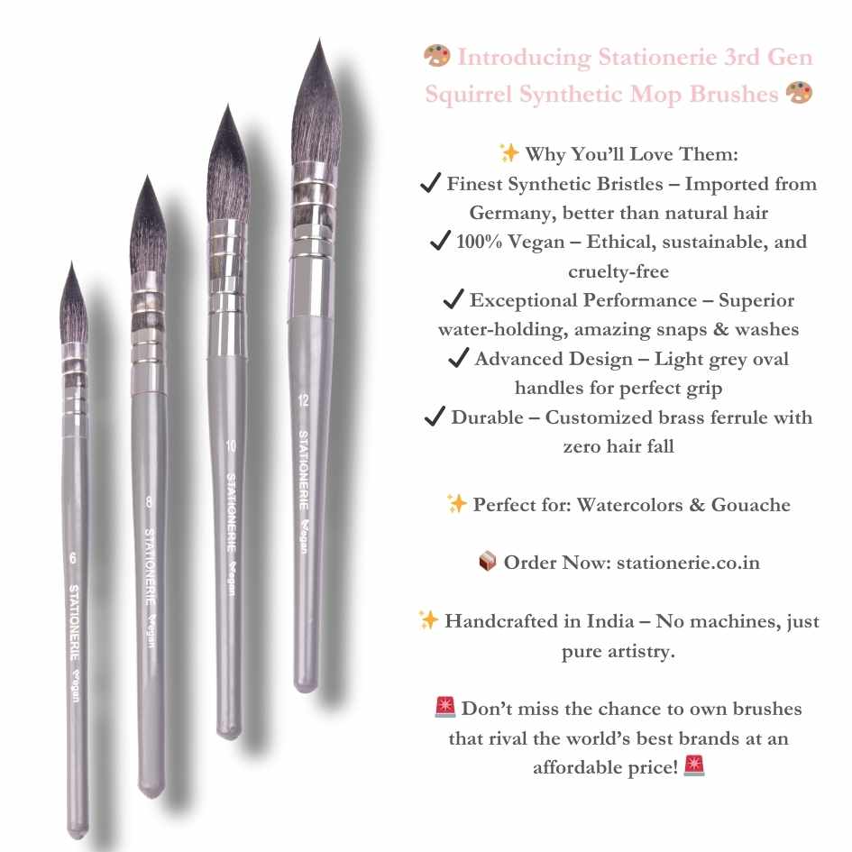 Stationerie XL Mop Set Of 4 Squirella Synthetic