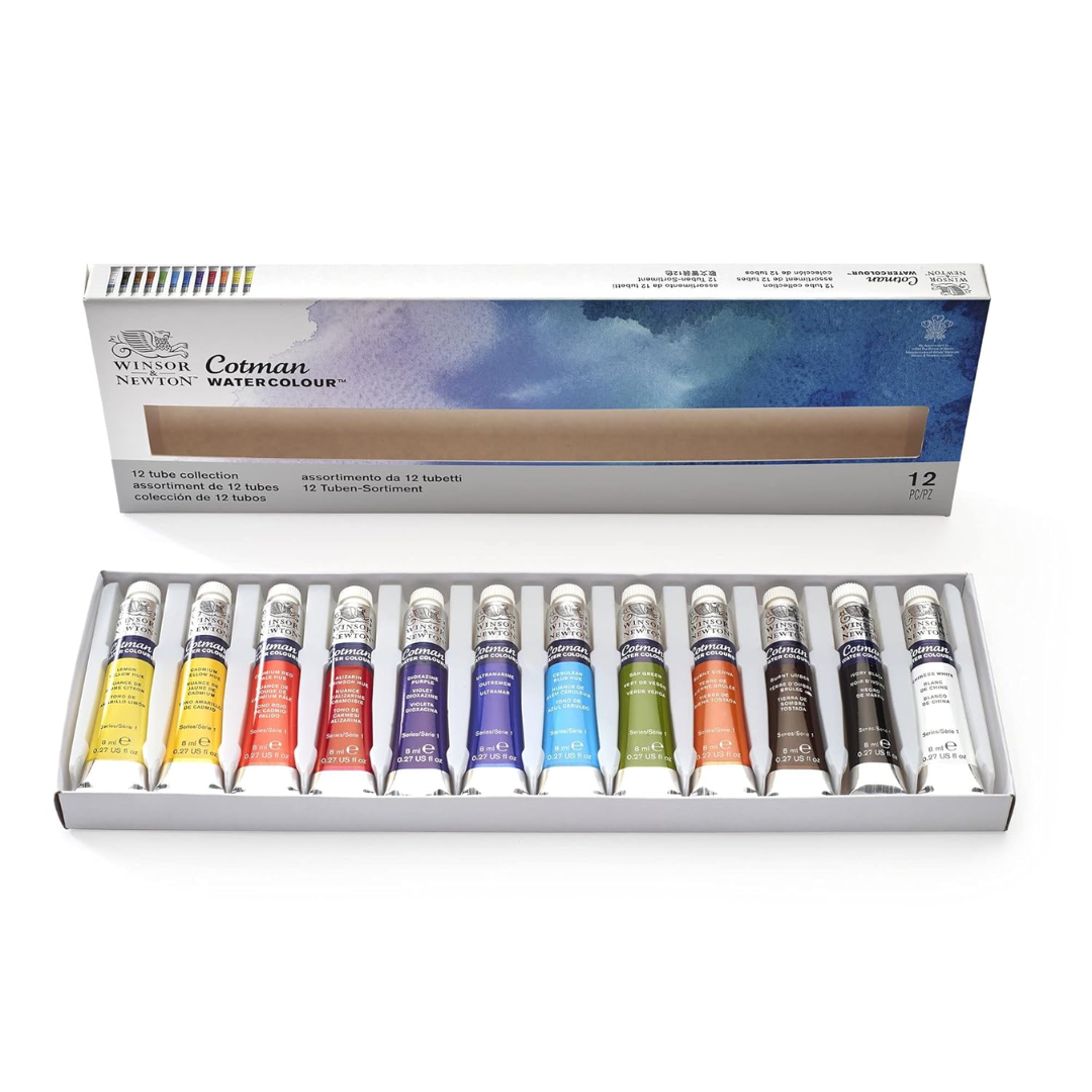 Winsor & Newton Cotman Watercolours 12 Tube Set