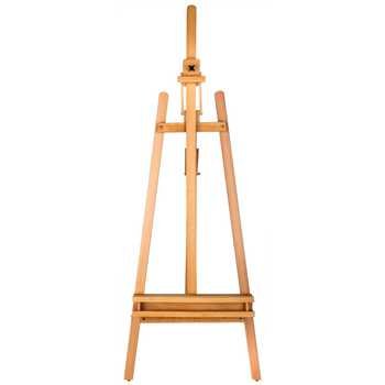 Brustro Artists' Lyre Heavy Weight Wooden Easel, Holds Canvases Upto 49"