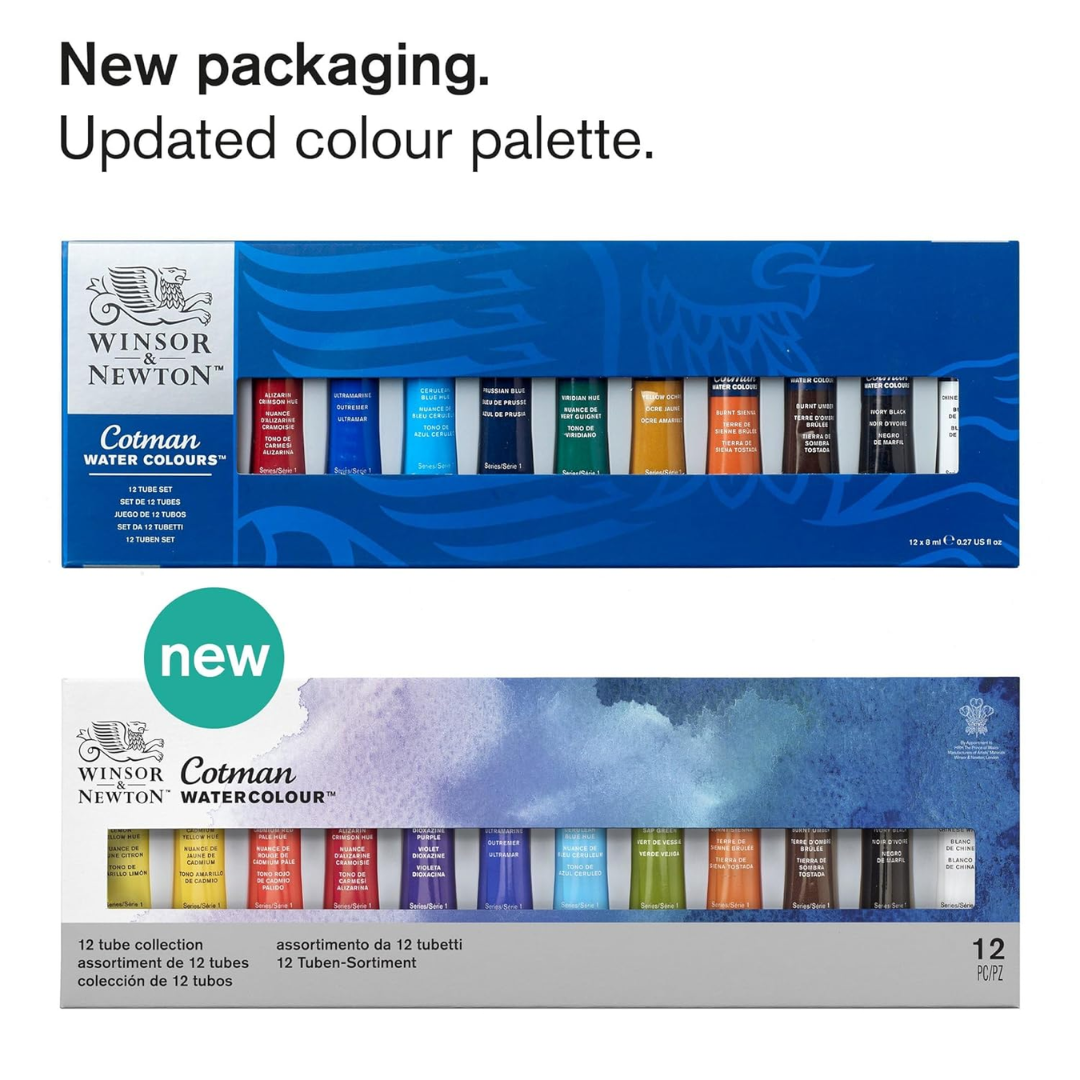 Winsor & Newton Cotman Watercolours 12 Tube Set