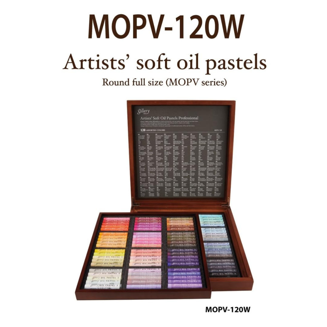 Mungyo Gallery Soft Oil Pastels Wood Box Set of 120 Multi Colors