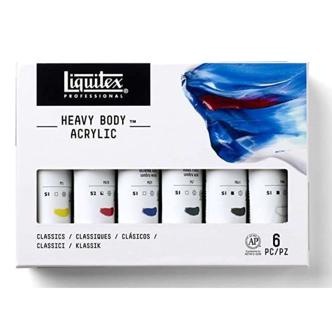 Liquitex Professional Heavy Body Acrylic Paint Set, Classic 6x59ml