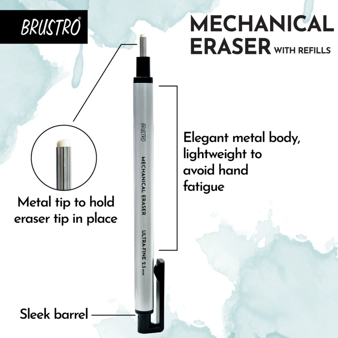 Brustro Mechanical Precision Retractable Eraser 2.3mm Ultra Fine Tip