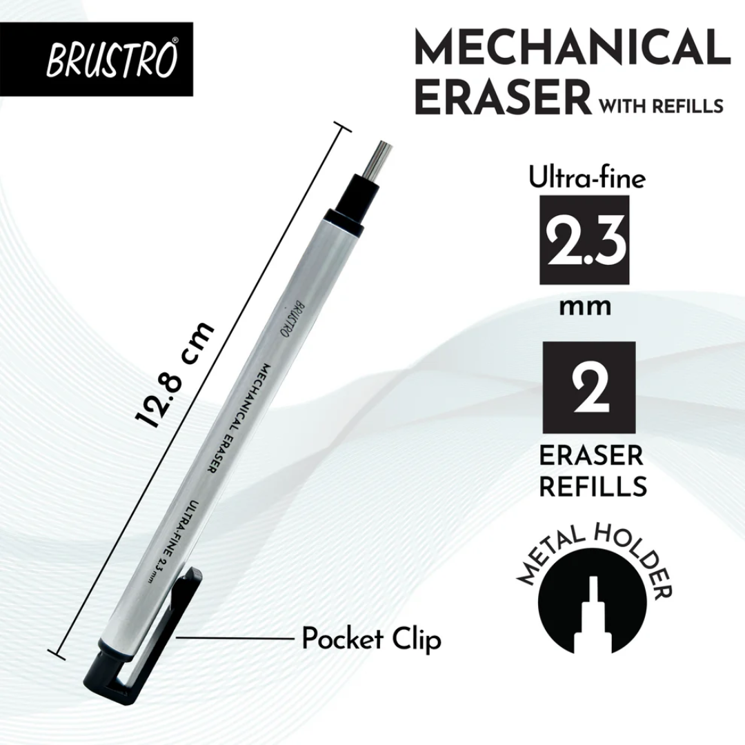 Brustro Mechanical Precision Retractable Eraser 2.3mm Ultra Fine Tip