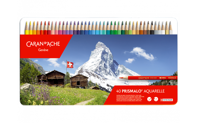 Caran d'Ache Prismalo Aquarelle Colour Pencils, 40 Shades
