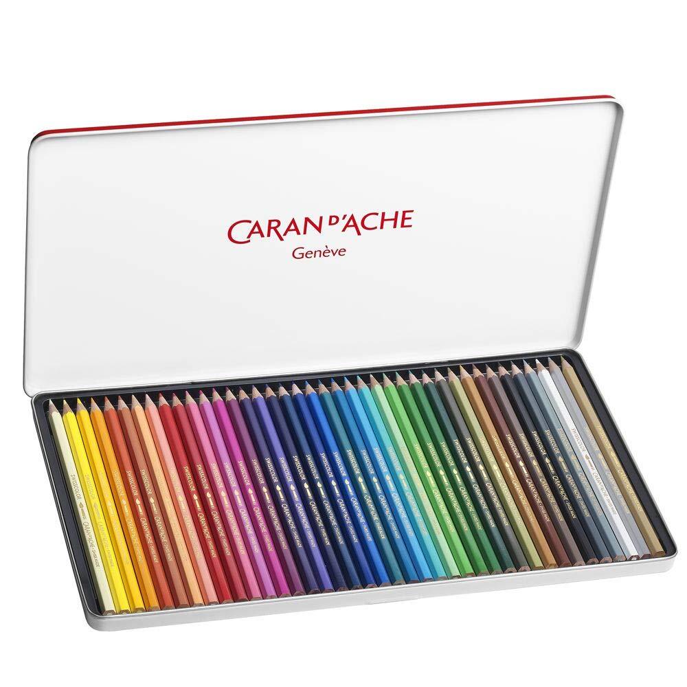 Caran d'Ache Swisscolor Watercolour Pencils, 40 Shades