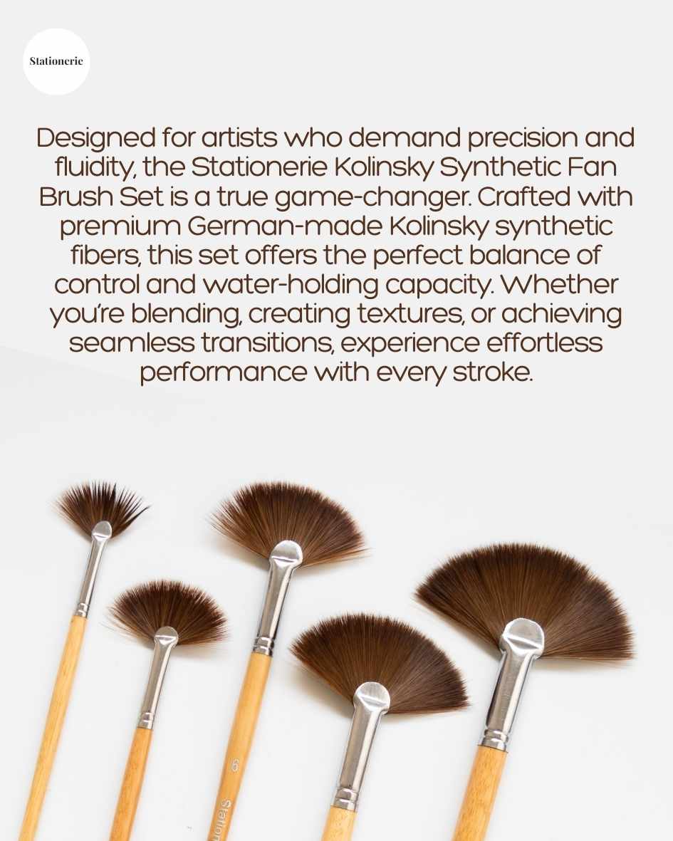 Stationerie Fan Brush 5 Kolinsky Syn