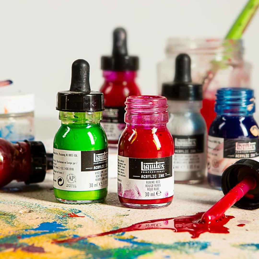 Liquitex Professional Acrylic Ink! Muted Collection Plus White 6 Piece Set