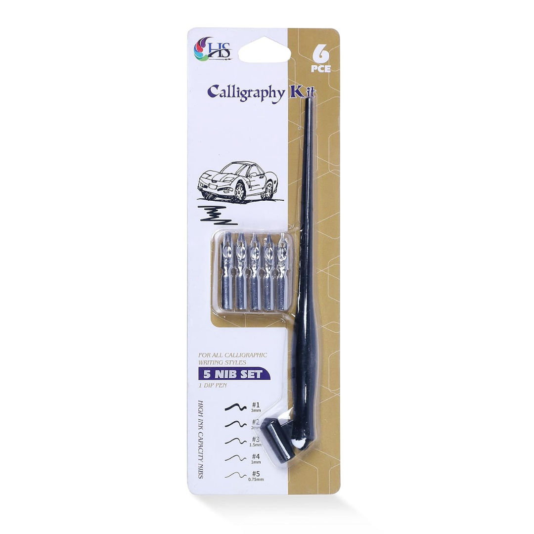 HS Oblique Calligraphy Pen with 5 Nibs