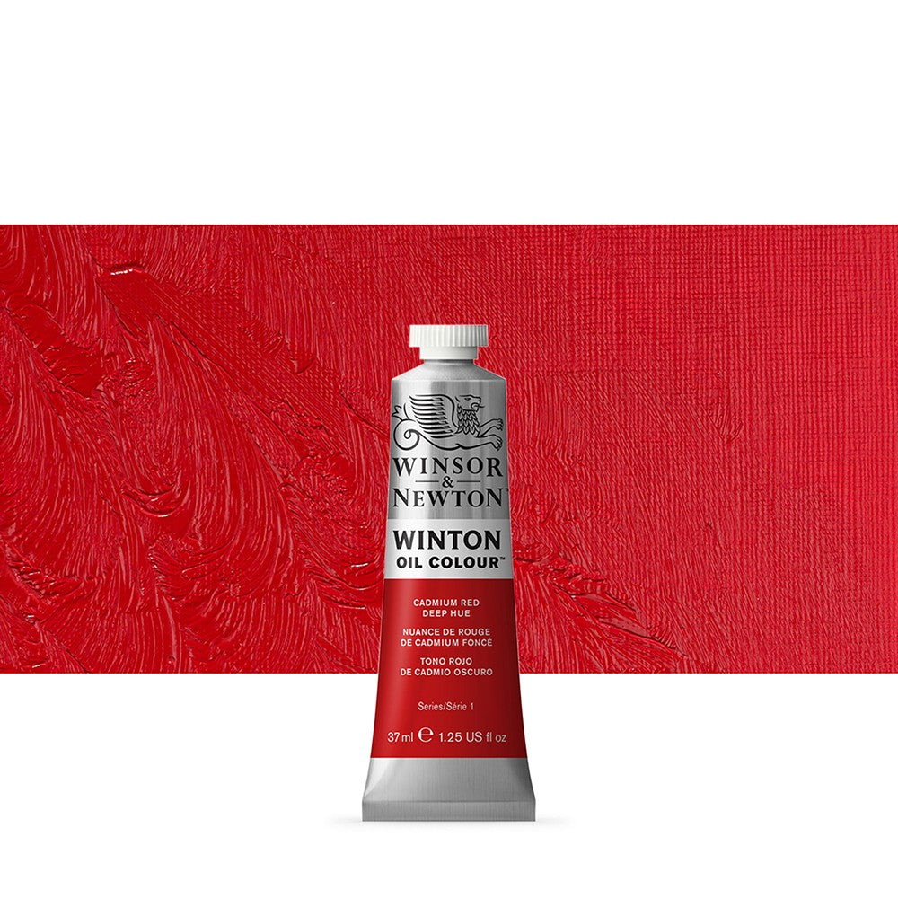 WINSOR & NEWTON : WINTON : OIL PAINT : 37ML : CADMIUM RED DEEP HUE