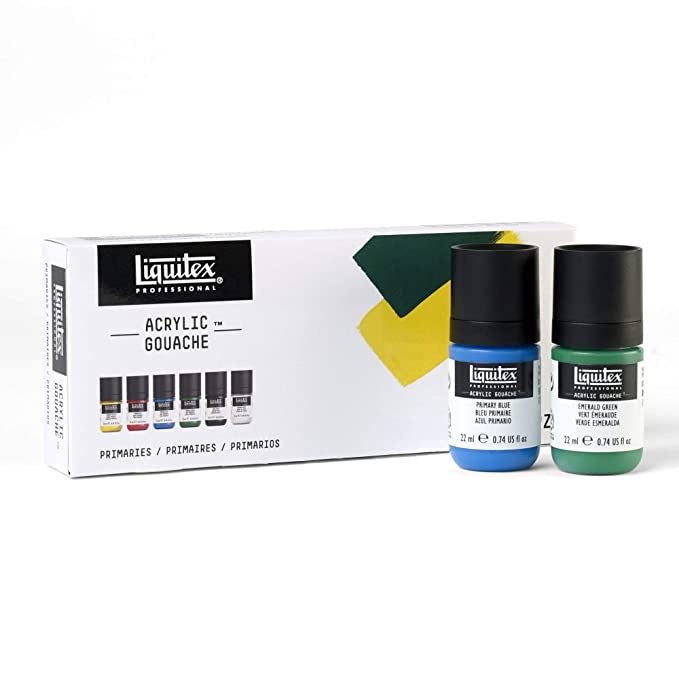 Liquitex Professional Acrylic Gouache 6 x 22ml Set Primaries