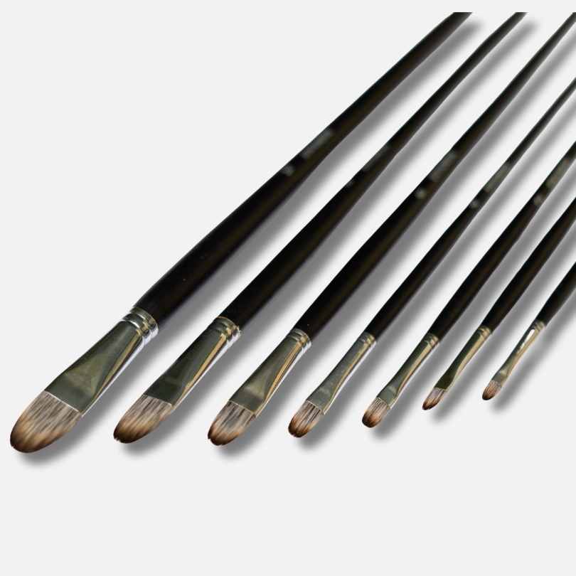 Stationerie Vegan Filbert 11'' Long Handle Set Of 7