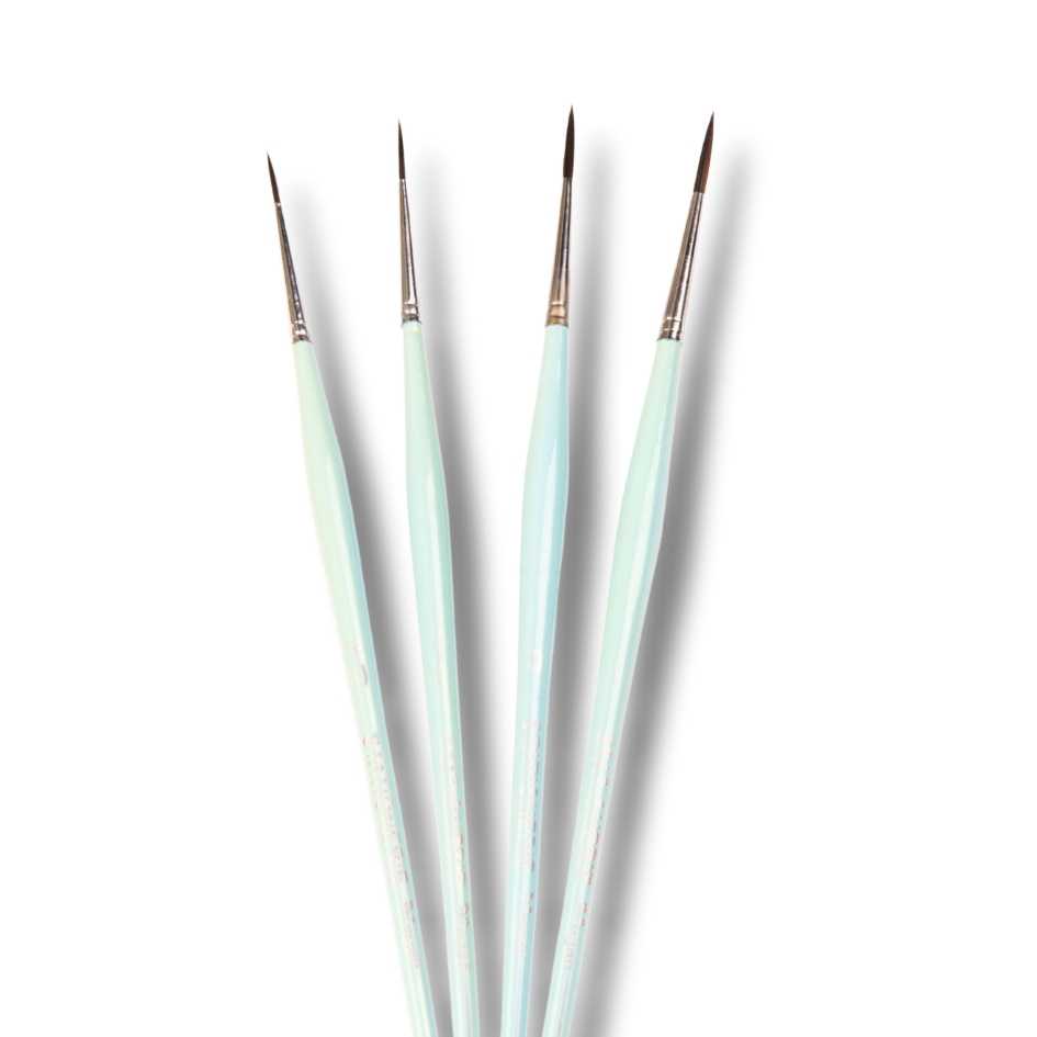 Stationerie Short Liner Set Of 4 Sea Mist Edition, Kolinsky Synthetic
