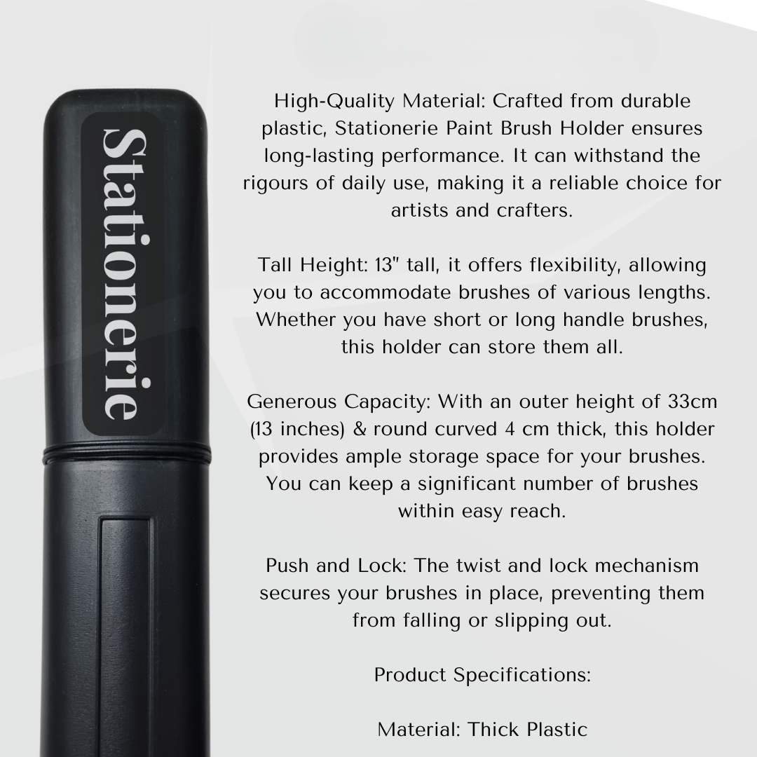 Stationerie Premium Brush Holder Tall 13''