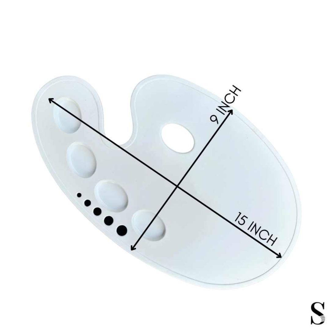 Stationerie Sturdy Plastic Oval Palette 15x9''
