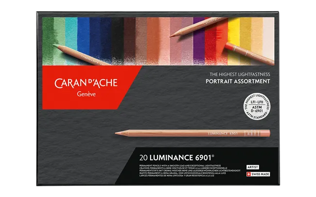Caran d'Ache Artist Luminance Portrait Colour, 20 Shades