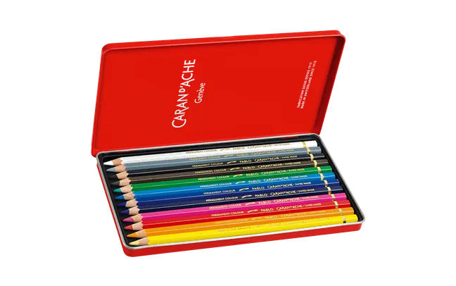 Caran d'Ache Pablo Colour Pencils, 12 Shades