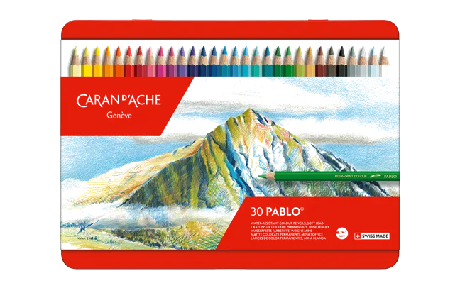 Caran d'Ache Pablo Colour Pencils, 30 Shades