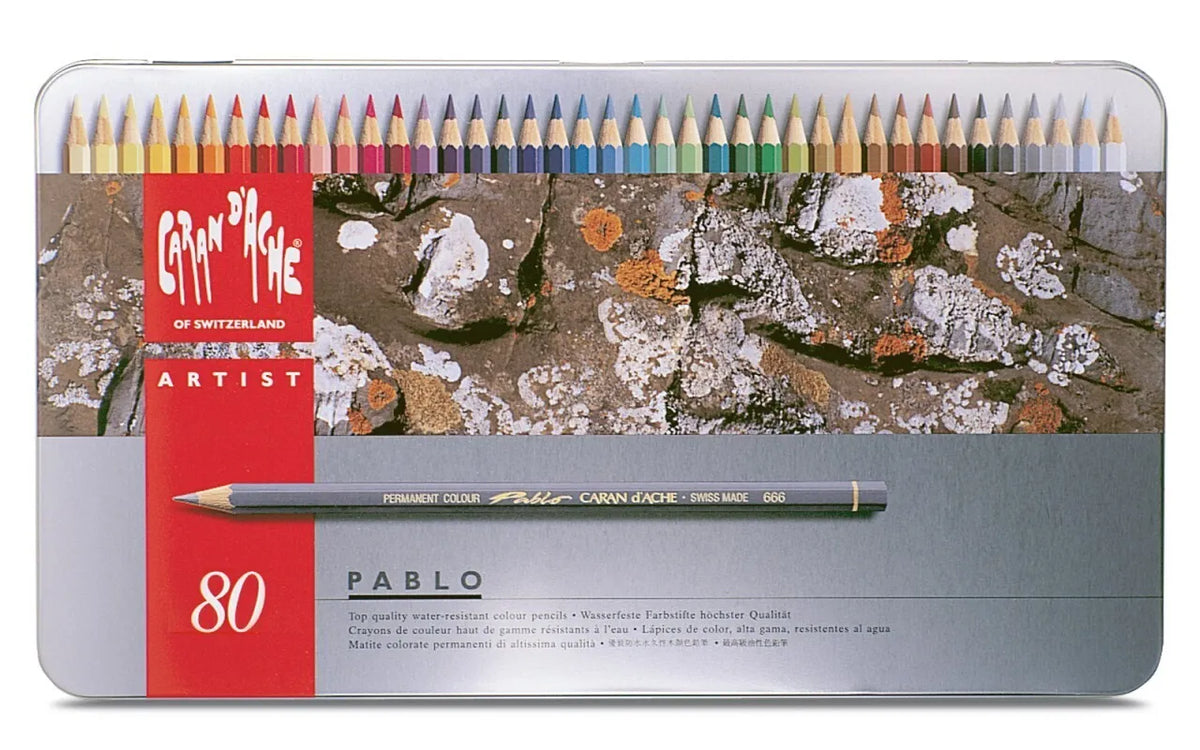 Caran d'Ache Pablo Colour Pencils, 80 Shades