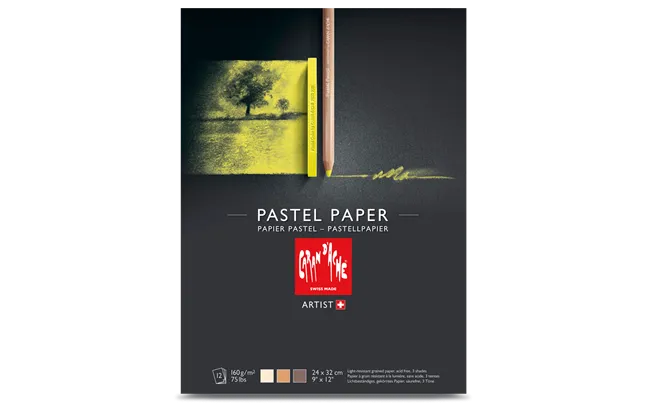 Caran d'Ache Pastel Drawing Pad, Tinted Paper 24 x 32 cm