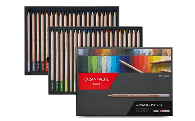 Caran d'Ache Artist Pastel Pencils, 40 Shades