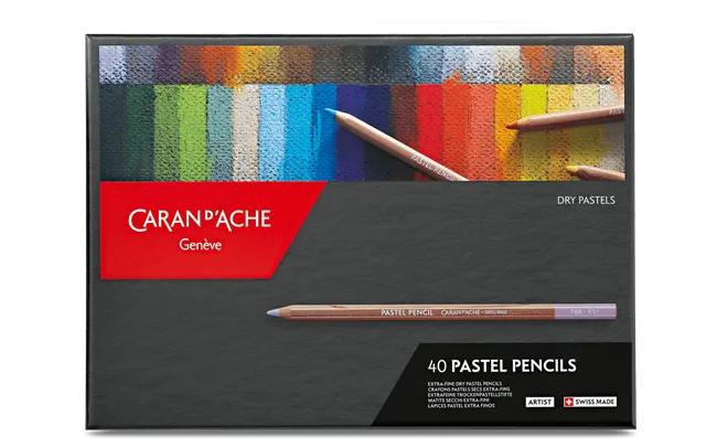 Caran d'Ache Artist Pastel Pencils, 40 Shades