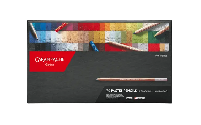 Caran d'Ache Artist Pastel Pencils, 76 Shades Assortment