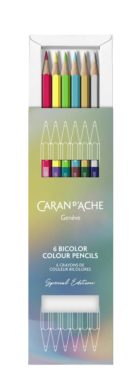 Caran d'Ache Claim Your Style Edition 5, Box of 6 Two-Tone Pencils