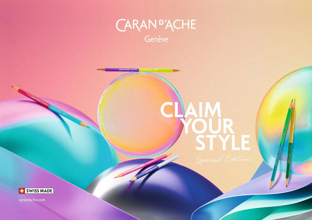 Caran d'Ache Claim Your Style Edition 5, Box of 6 Two-Tone Pencils