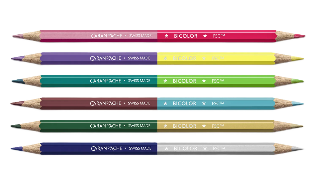 Caran d'Ache Claim Your Style Edition 5, Box of 6 Two-Tone Pencils