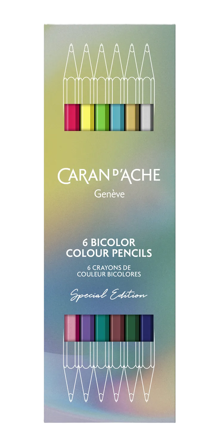 Caran d'Ache Claim Your Style Edition 5, Box of 6 Two-Tone Pencils