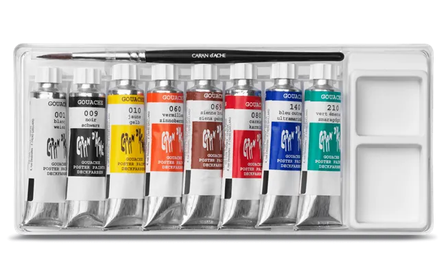 Caran d'Ache Gouache Studio, 8 Tubes of 10 ml