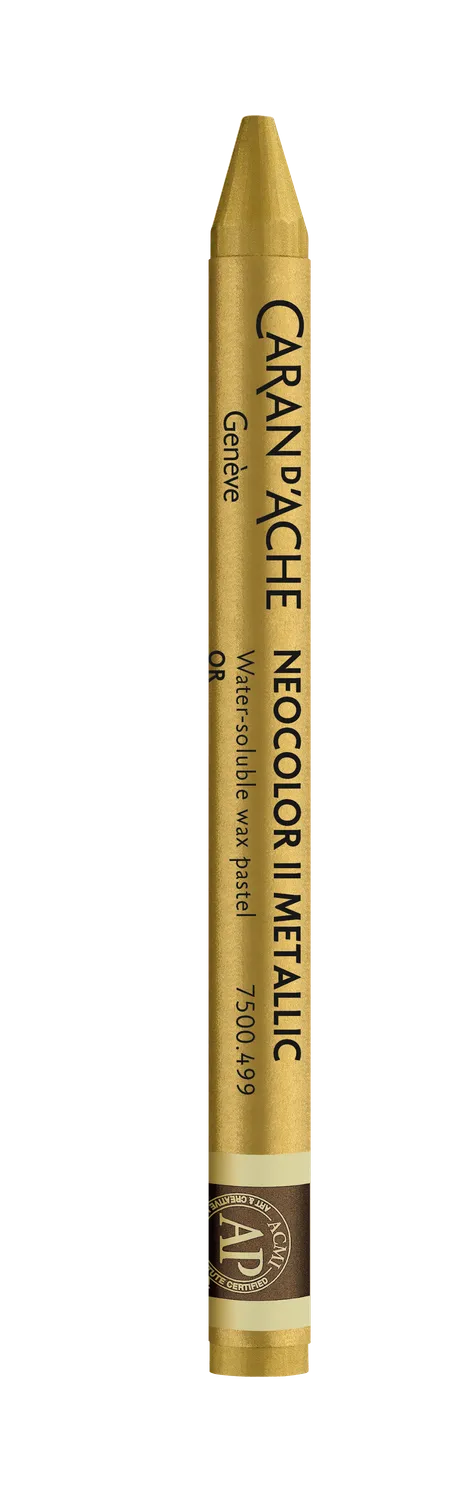 Caran d'Ache Neocolor II Metallic Wax Pastel, Gold